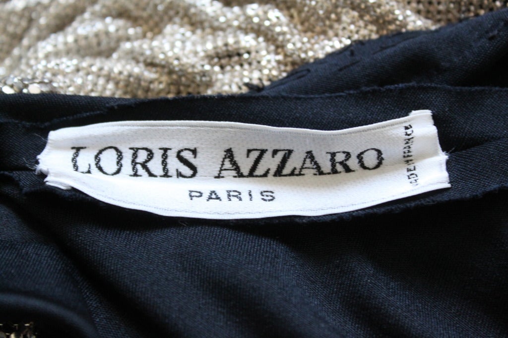 1970's LORIS AZZARO silver chainmail and jersey dress In Excellent Condition In San Fransisco, CA