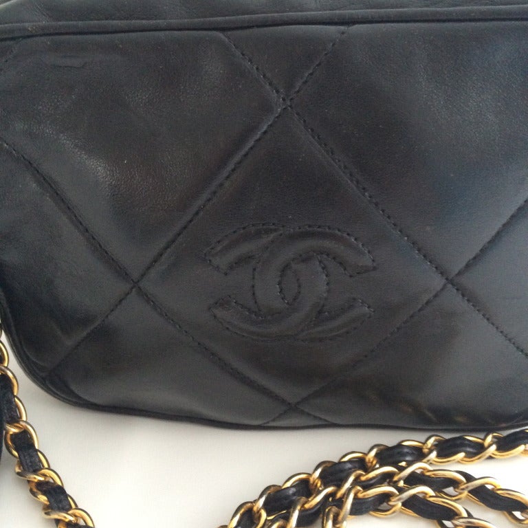 Vintage Chanel Quilted Camera Bag 3