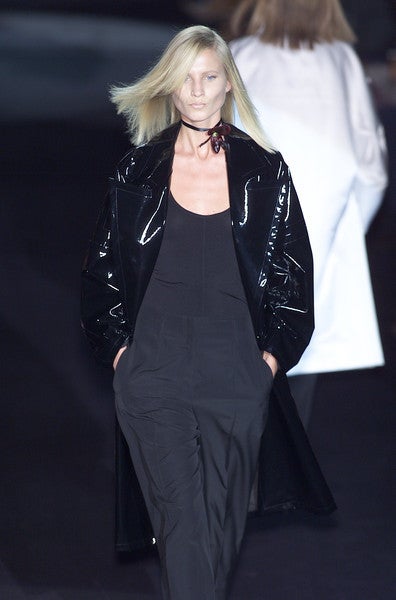 S/S 2001 Tom Ford for YSL black rain coat
