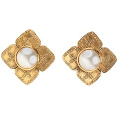 Pair of Chanel Gilt Metal Ear Clips
