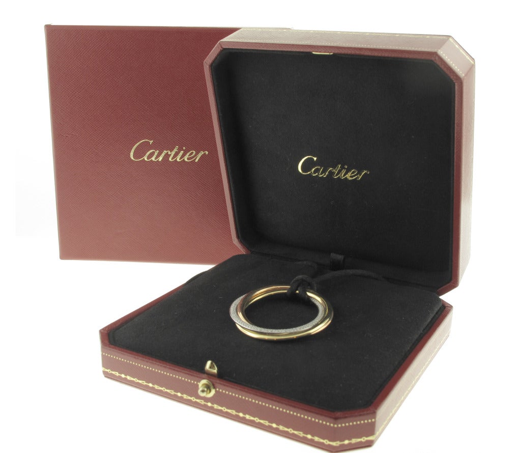 Contemporary Cartier Diamond Large Trinity Pendant