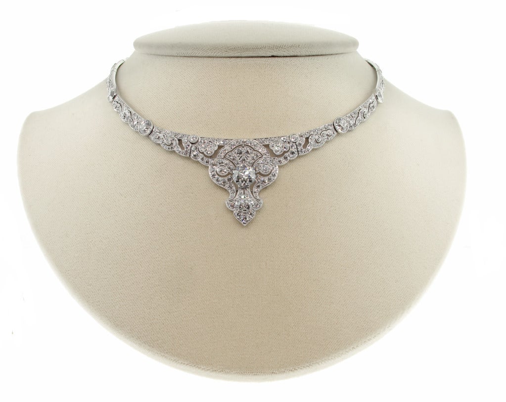 Antike Diamant-Halskette um 1915