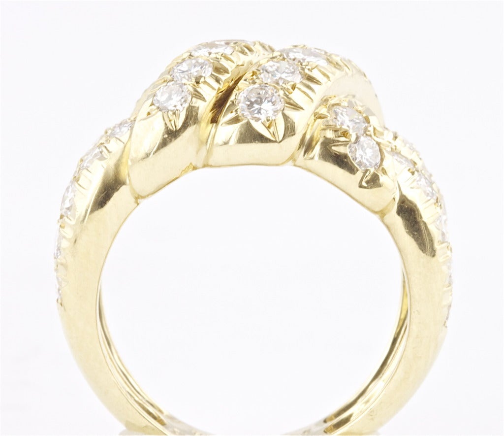 Van Cleef & Arpels Diamond Gold Ring In Excellent Condition In Beverly Hills, CA