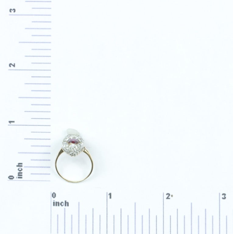 Edwardian Ruby Diamond Engagement Ring 2