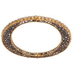 An Oval Rose Cut Diamond Bracelet