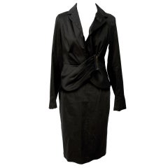 Charles Chang-Lima black suit with exposed zipper