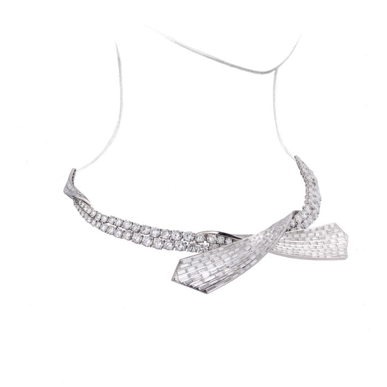 STERLÉ. An Impressive Diamond Necklace. For Sale 1