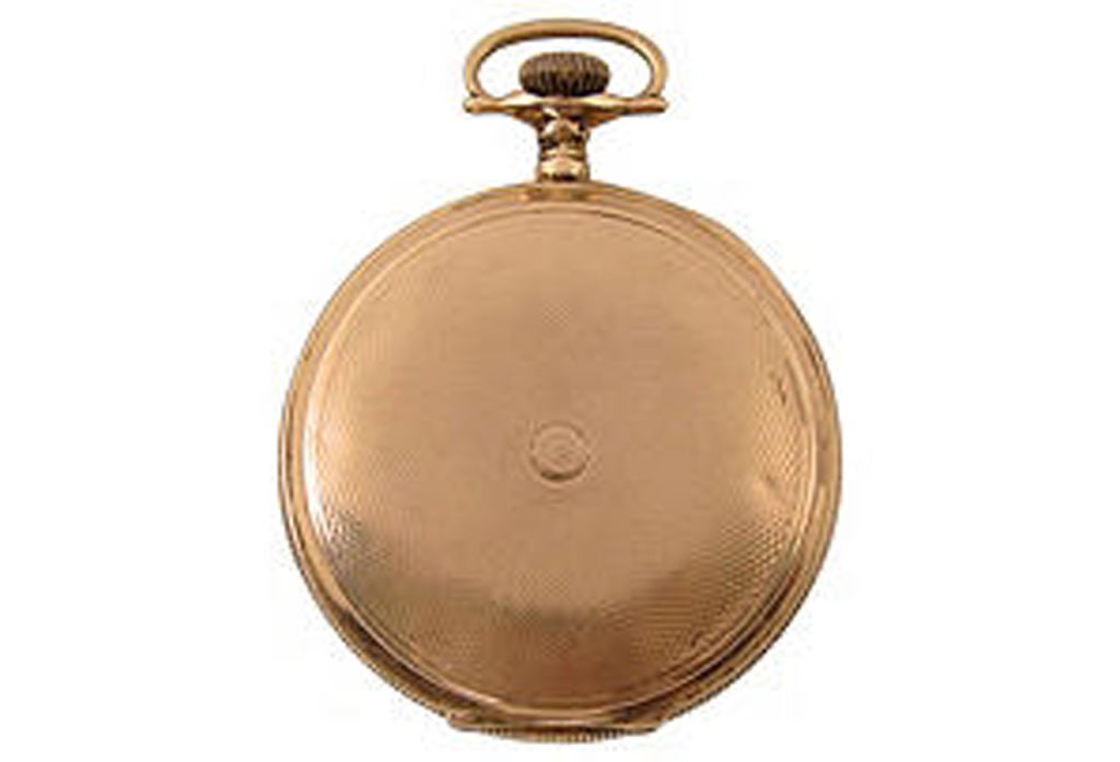 Waltham 14K Gold Double Cased Pocket Watch In Excellent Condition In valatie, NY