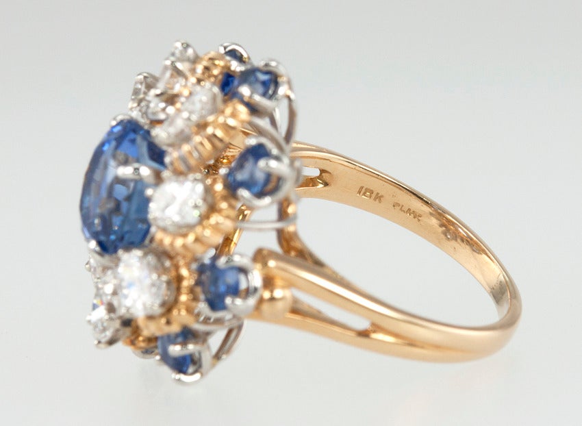 Oscar Heyman Sapphire and Diamond Ring For Sale 3