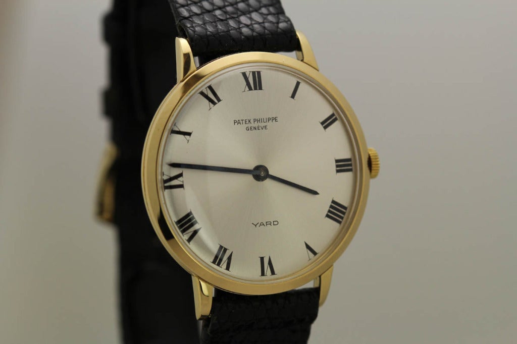 Patek Philippe Yellow Gold Wristwatch Ref 3468 Retailed by Yard circa 1970s In Excellent Condition In Miami Beach, FL