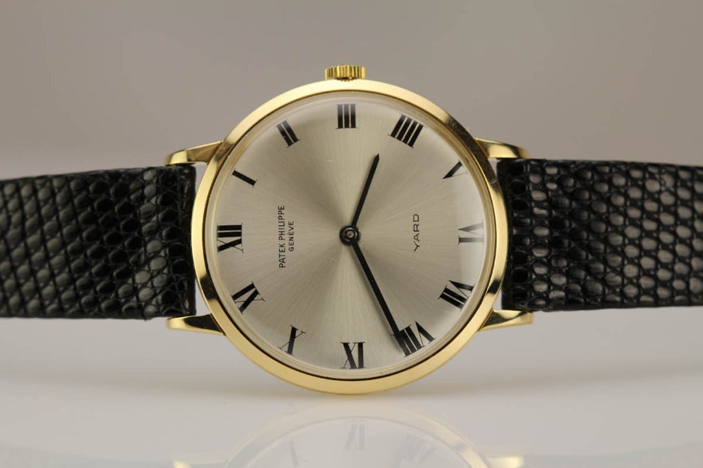 Patek Philippe Yellow Gold Wristwatch Ref 3468 Retailed by Yard circa 1970s 1