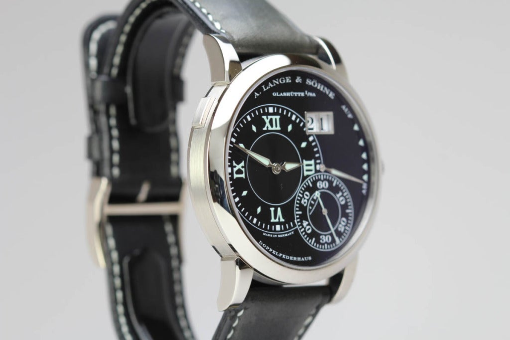 A Lange & Sohne White Gold Grand Lange 1 Wristwatch In Excellent Condition In Miami Beach, FL