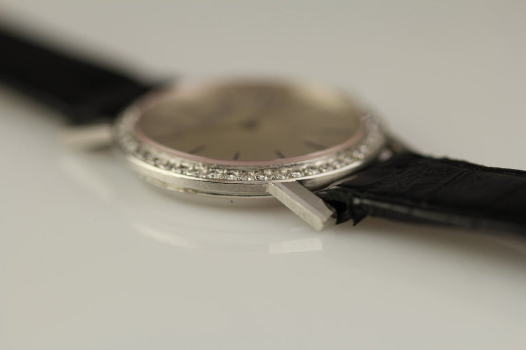Women's Piaget Lady's White Gold and Diamond Wristwatch circa 2000