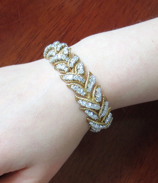 Women's 1960s Diamond Gold Bracelet