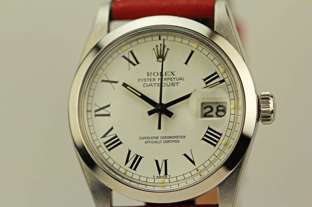 Men's Rolex Stainless Steel Datejust Wristwatch Ref 16000 circa 1982