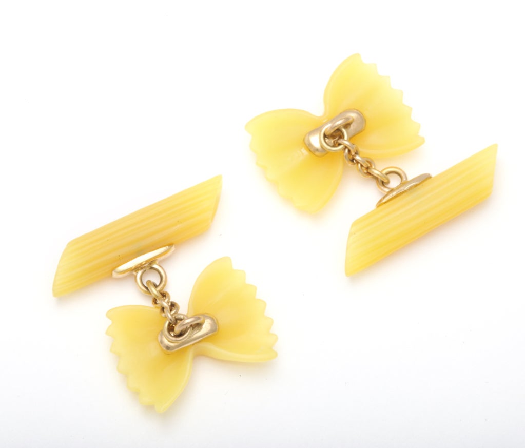 Contemporary Michael Kanners Incredible Pasta Cufflinks