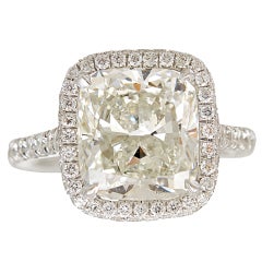 Beautiful Cushion Stone Engagement Ring GIA Cert