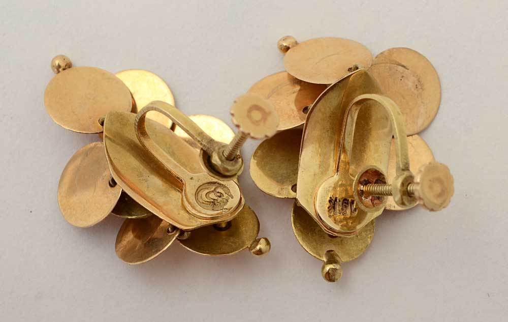 WILLIAM SPRATLING  Gold Dangle Earrings 1