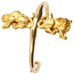 Gold Tiger Menuki Bracelet