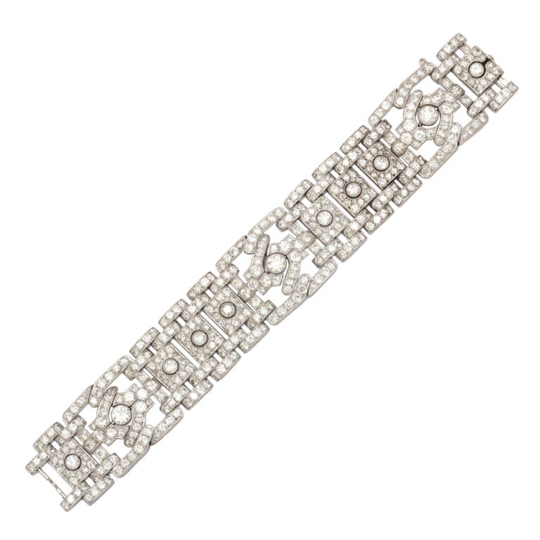 Cartier, Platinum and Diamond bracelet For Sale
