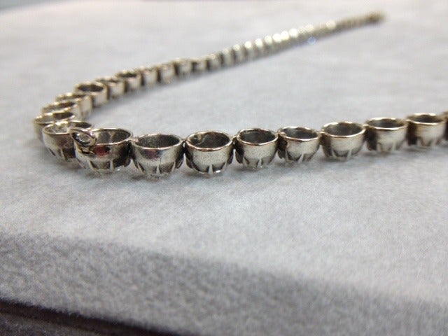 Romantic Victorian Old European Cut Diamond Riviere Necklace. 3