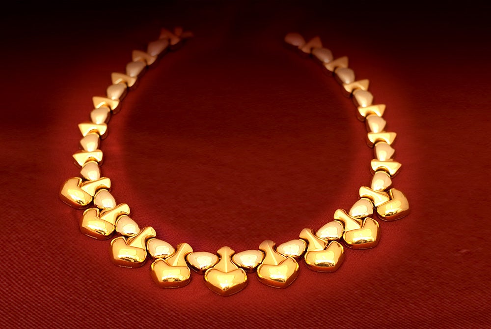 A Heart Shaped Classic Marina B. Gold Necklace 2