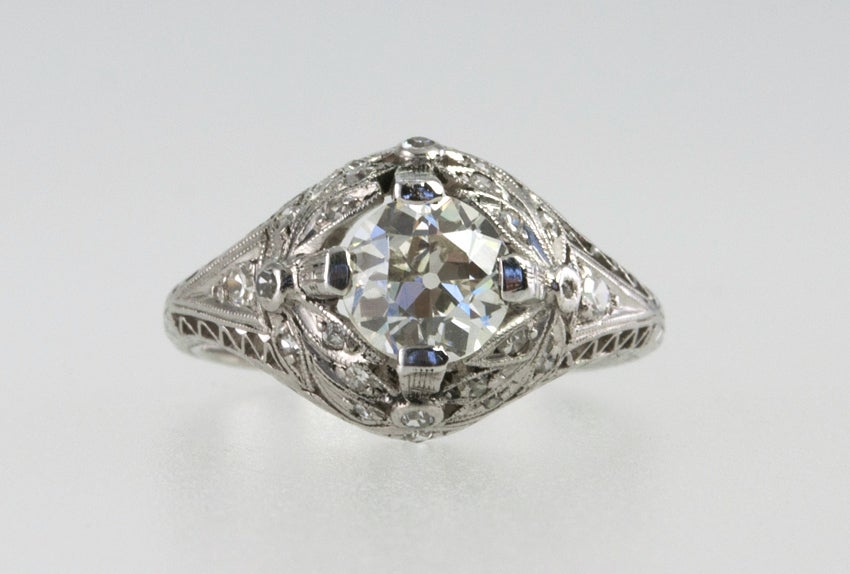 Women's Old European Cut Diamond 1.02 Carat Ring