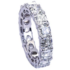 Diamond Square Emerald Eternity Band