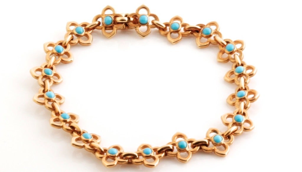 VAN CLEEF & ARPELS Turquoise Gold Bracelet 4