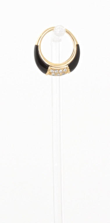 VAN CLEEF & ARPELS  Gold, Diamond and Onyx Philippine Ring For Sale 1
