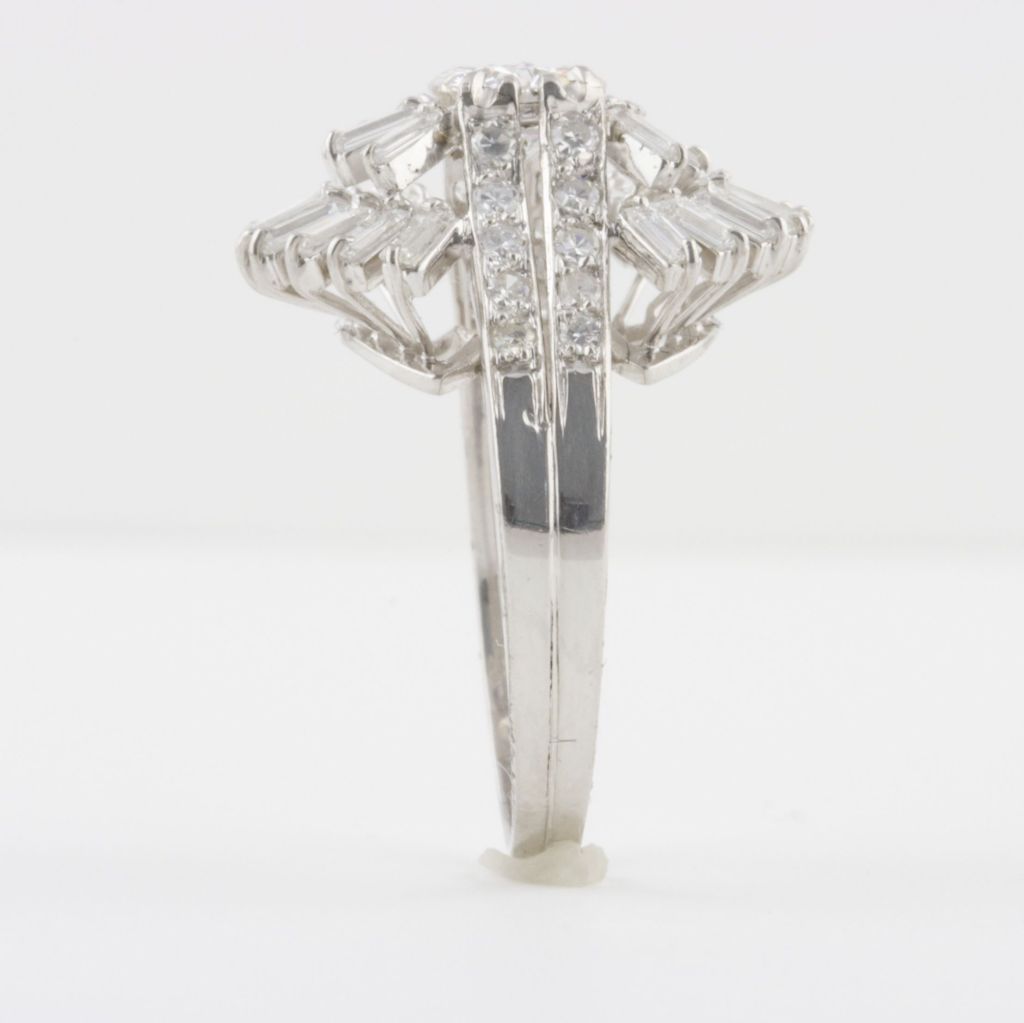 Platin Diamant Sunburst Ring 2