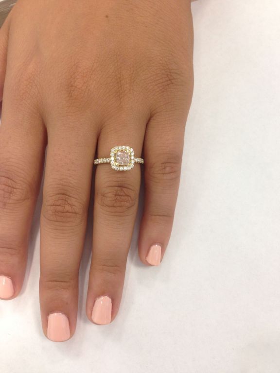 GIA Fancy Pink Diamond Engagement Ring 2