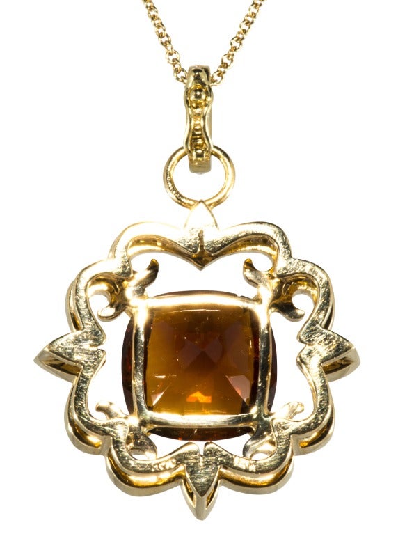 Link Necklace 18 karat gold $450 Garnet and Diamond 18 karat gold neck piece $11,250 Sold Separately or together