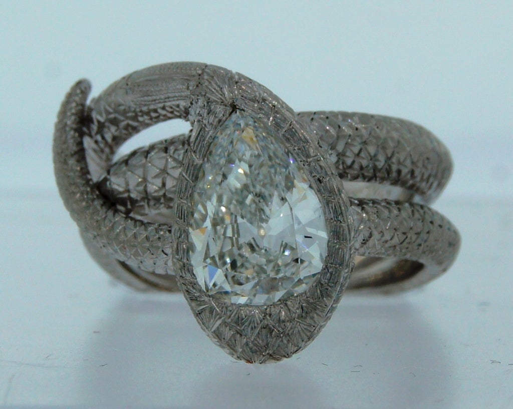 HANCOCKS Anillo serpiente de platino y diamante de 2,04 ct (F/SI1 GIA)