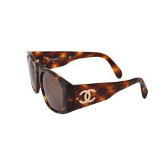 Vintage CHANEL BROWN QUITED SUNGLASSES