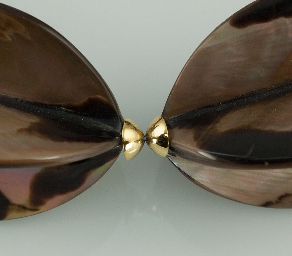 Designer Shell Star Fruit Gilt Sterling Silver Choker Necklace In Excellent Condition For Sale In Montreal, QC