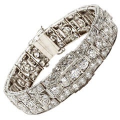 Stunning Art Deco  diamond platinum bracelet