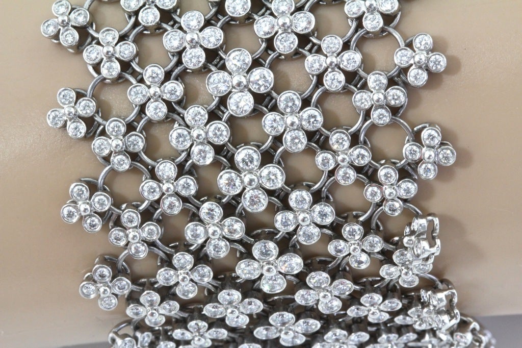 TIFFANY & Co. Diamond and Platinum Lace Bracelet 3