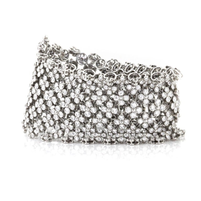 TIFFANY & Co. Diamond and Platinum Lace Bracelet 4