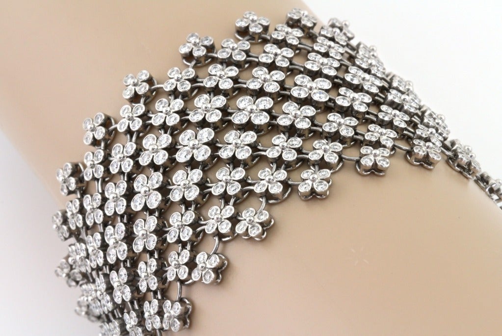 TIFFANY & Co. Diamond and Platinum Lace Bracelet 5