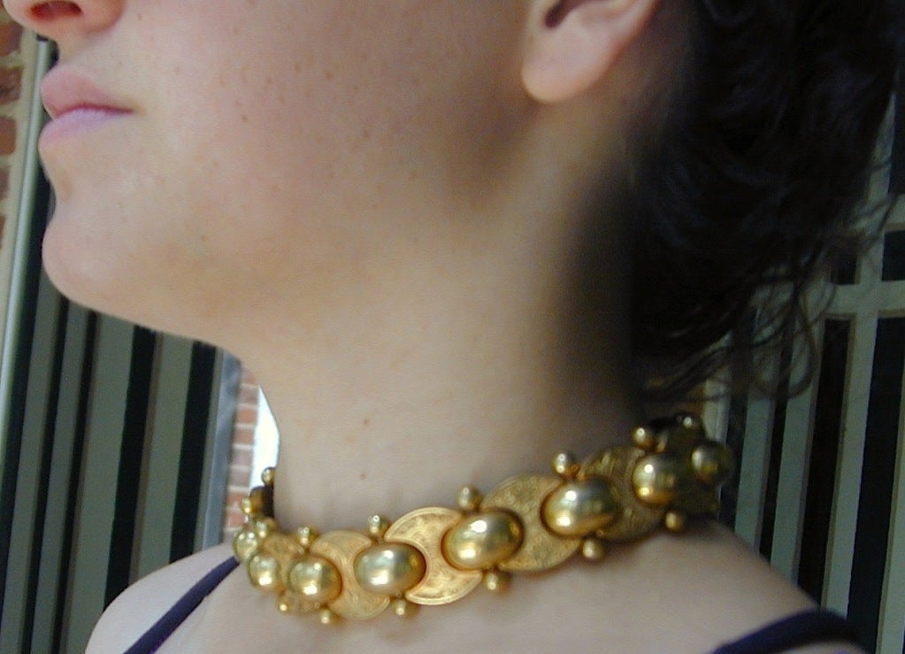 Antique Gilt Metal Collar 7