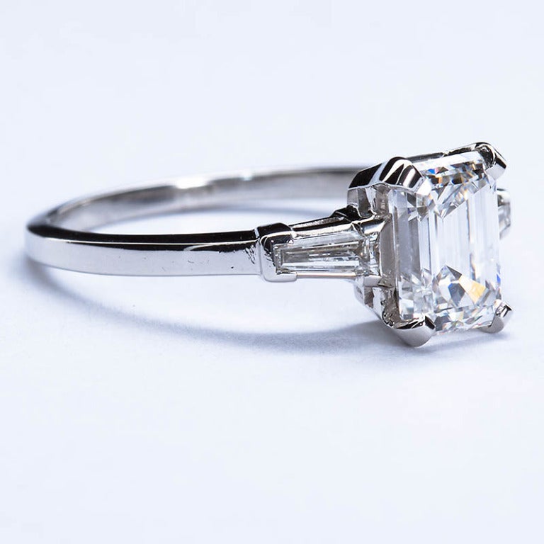Women's Classic Emerald Cut Diamond Engagement Ring