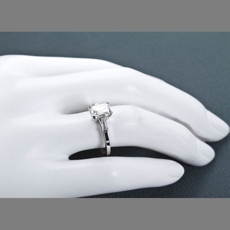 Classic Emerald Cut Diamond Engagement Ring 3