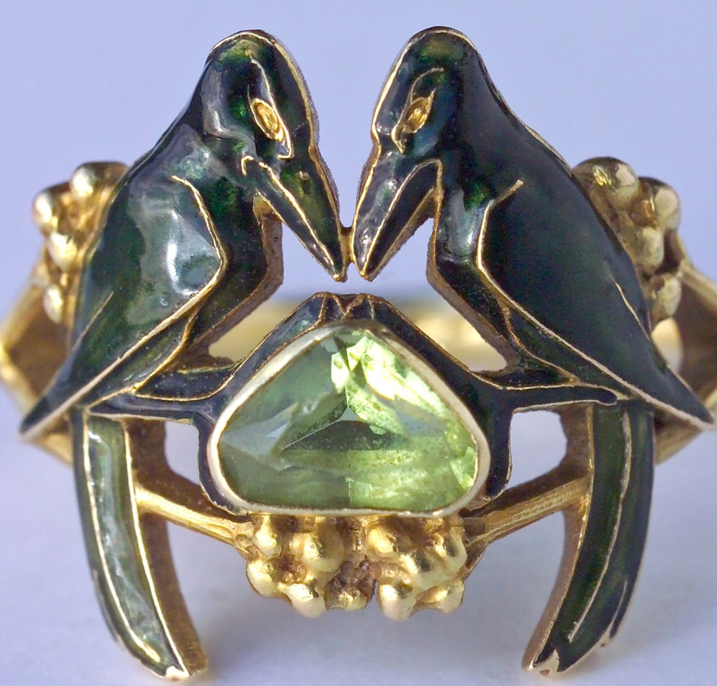RENE LALIQUE Rare Betrothal Art Nouveau Ring 1