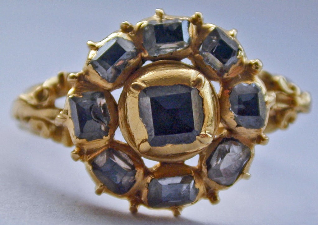 Antiker Diamantring mit Tafelschliff Damen