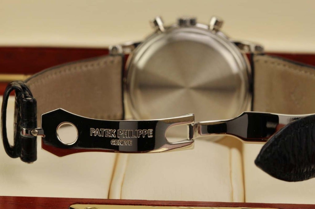 Patek Philippe Platinum Perpetual Calendar Chronograph Wristwatch Ref 3970EP 2