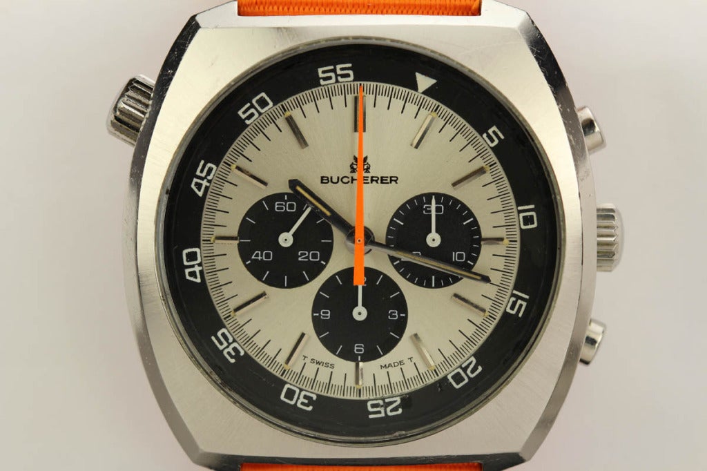 Bucherer Lemania Chronograph Wristwatch circa 1970s