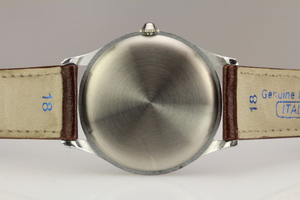 Men's Movado Stainless Steel Manual Wind Wristwatch, circa 1950s