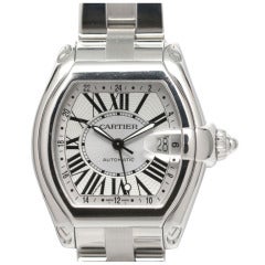 Cartier Stainless Steel Roadster GMT XL Wristwatch circa 2009