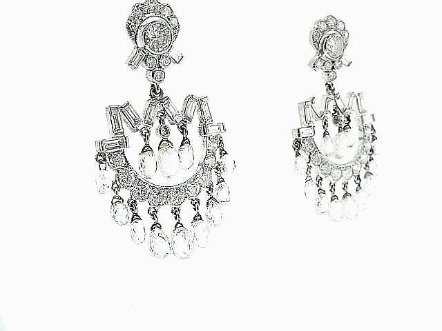 Women's FRED   LEIGHTON    Diamond  Briolette   Pendant  Earrings